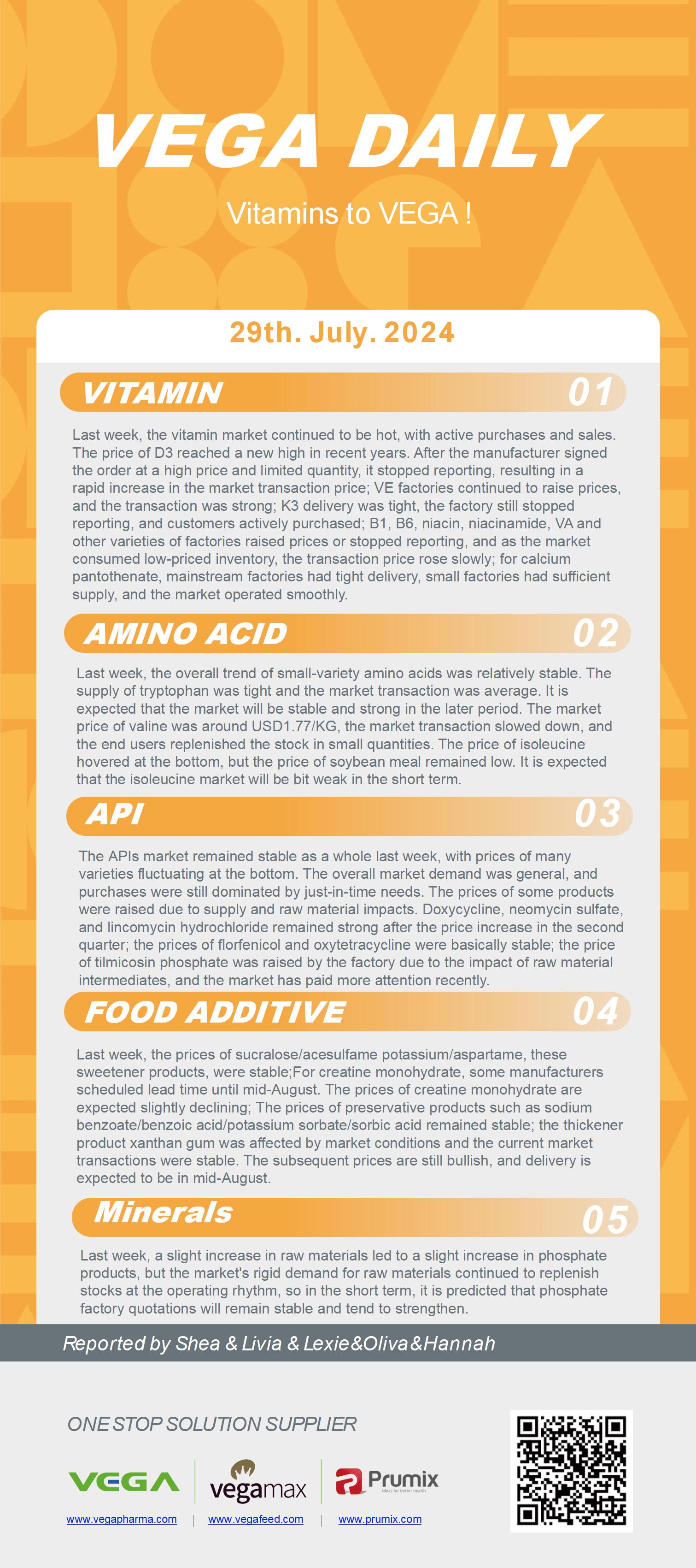 Vega Daily Dated on Jul 29th 2024 Vitamin Amino Acid APl Food Additives.jpg